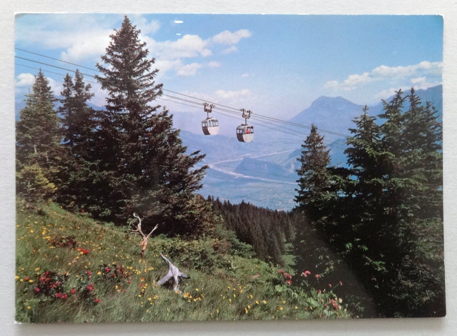 Ansichtskarten: Bergbahn Bad Ragaz-Pardiel 1630 m – Gebraucht aus Fétigny von Billy2miny