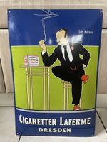 Ancienne Plaque Émaillée Cigaretten Laferme Dresden