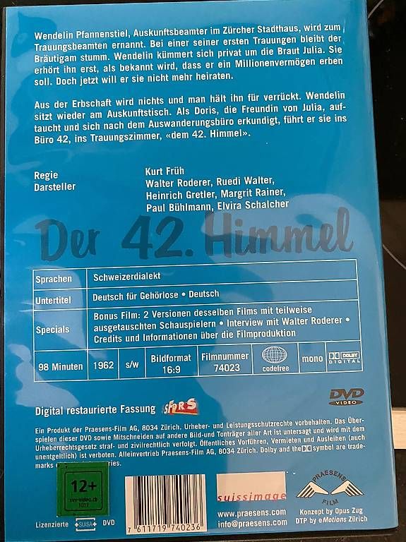 Alle DVDs: Der 42.Himmel, DVD, Schweizer Filmklassiker – Gebraucht aus Wallisellen von Versiva4 1