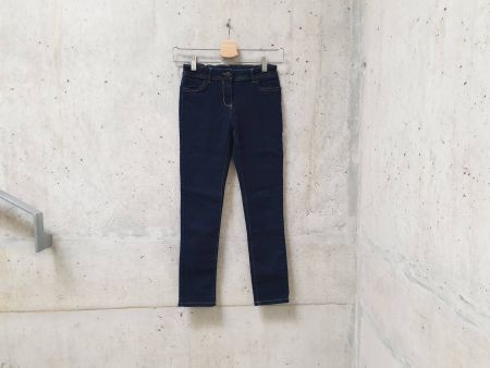 Jeans C&A, bleu denim foncé, slim, fille, taille 140