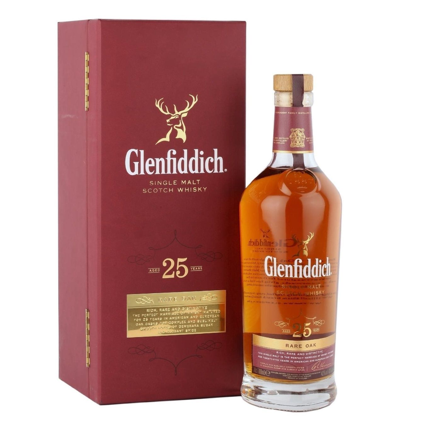 Glenfiddich Spirituosen: GLENFIDDICH 25YO SINGLE MALT WHISKY – Neu und originalverpackt aus Schönenwerd von 1952kv