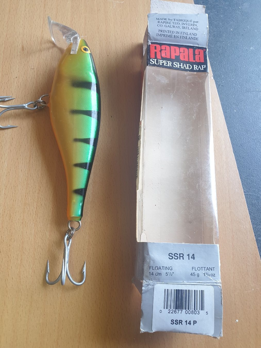 Leurres Pêche Rapala Wobbler Flottant 7S - 7cm - Couleur Argent - Fabriqué En Irlande - Neuf