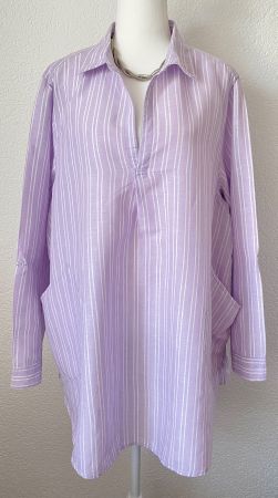 Blusenkleid aus Leinen Mischung von Cynthia Rowley Gr.2X
