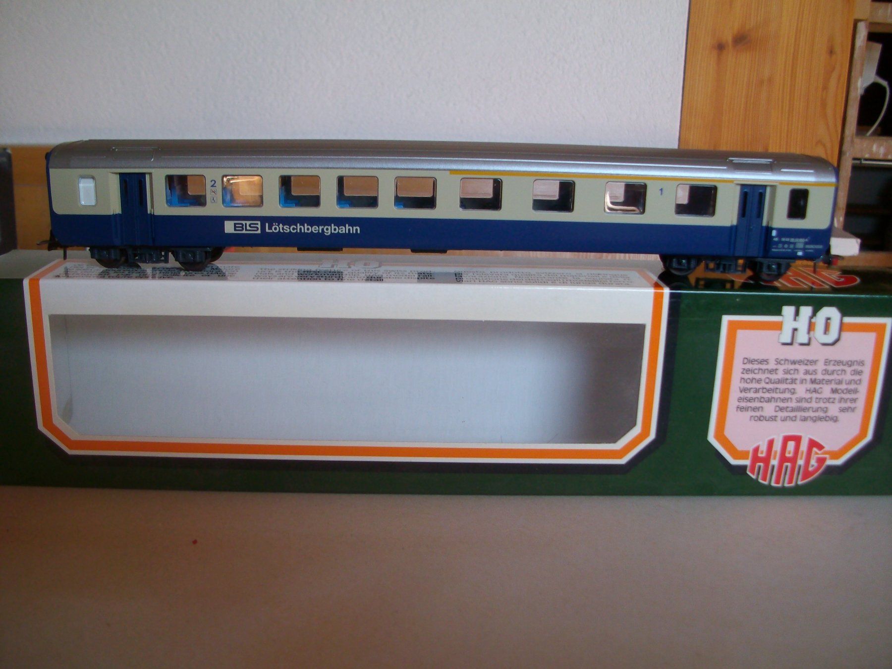 Hag Modellini di ferrovie: BLS EW EW I/II 1. und 2. Klasse – Nuovo e nell'imballaggio originale da Basel venduto da Strohwitwer