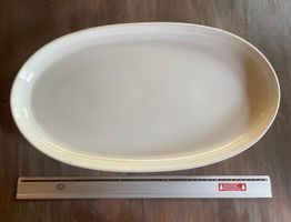 Grosser Servierteller, oval, Porzellan, weiss