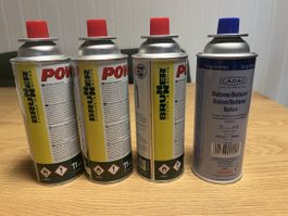 4 Gaskartuschen Butan Brunner Cadac 227g neuwertig