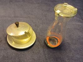 Antike Konfitüren Schale und Einmachglas