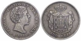 Portugal, Pedro V, 500 Reis 1855