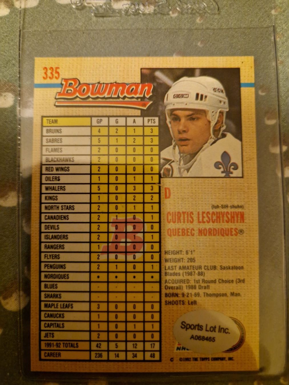NHL Sammelbilder & Trading cards: Carte NHL signée par Curtis LESCHYSHYN – Gebraucht aus Lutry von SwissBBCards 7
