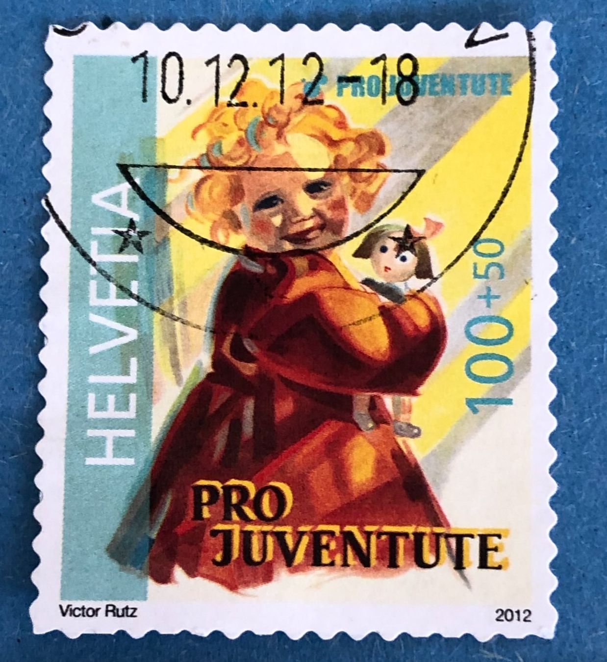 Alle Briefmarken: Nr.J 407A  GESTEMPELT Blondes Mädchen 2012    – Gebraucht aus Aarau von Billa007