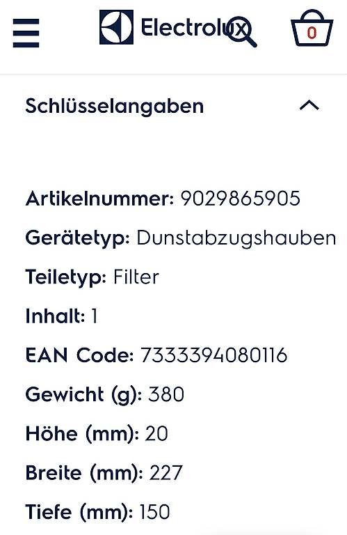 Lüftung: Electrolux Aktivkohlenfilter Long Life (2 Filter) – Gebraucht aus Zürich von dservalli 2