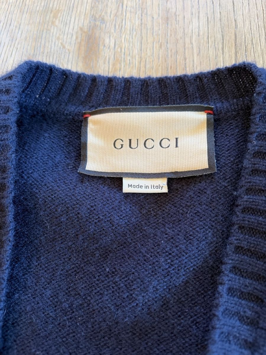 Gucci Giacche: Original Gucci Strickjacke Dunkelblau – Usato da Dornach venduto da profi-shopper 2