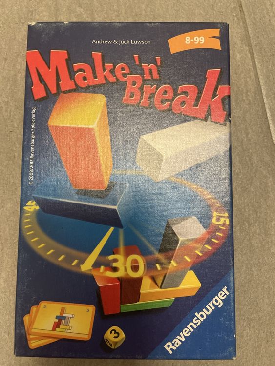 Ravensburger Make'n'Break Travel - Jeu D'Habileté Portable 2-4 Joueurs Dès 8 Ans