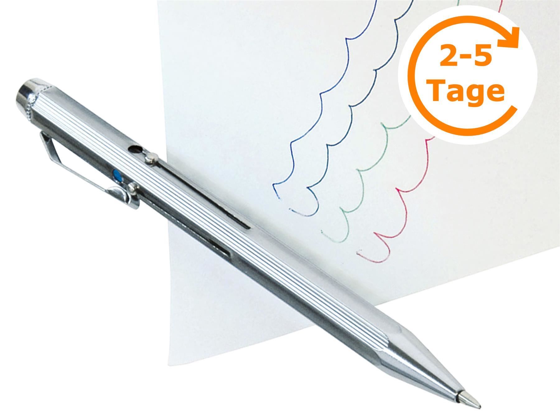 Penna & Evidenziatori: Vierfarb-Kugelschreiber, Schiebemechanik – Nuovo e nell'imballaggio originale da St. Gallen venduto da cointec