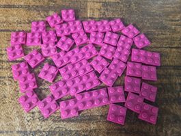 lego 3022 lot de 50 pièces Magenta Plate 2 x 2