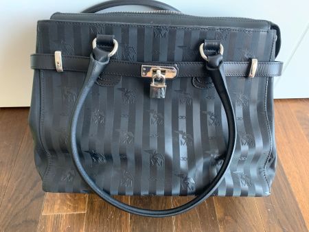 Handtasche Maison Mollerus schwarz gebraucht guter Zustand