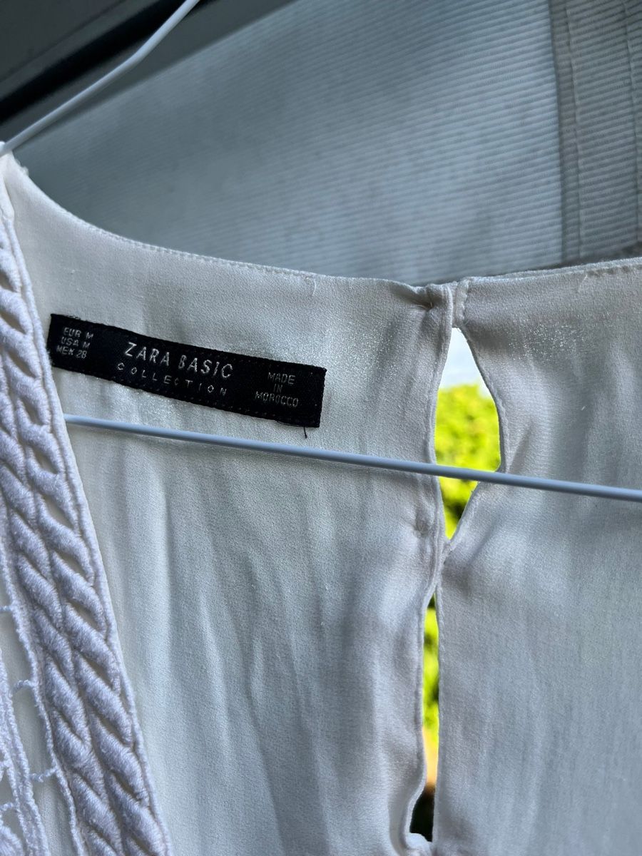 Zara Camicette: Damen Bluse Zara weiss Grösse M  – Usato da Lenzburg venduto da selabella 3