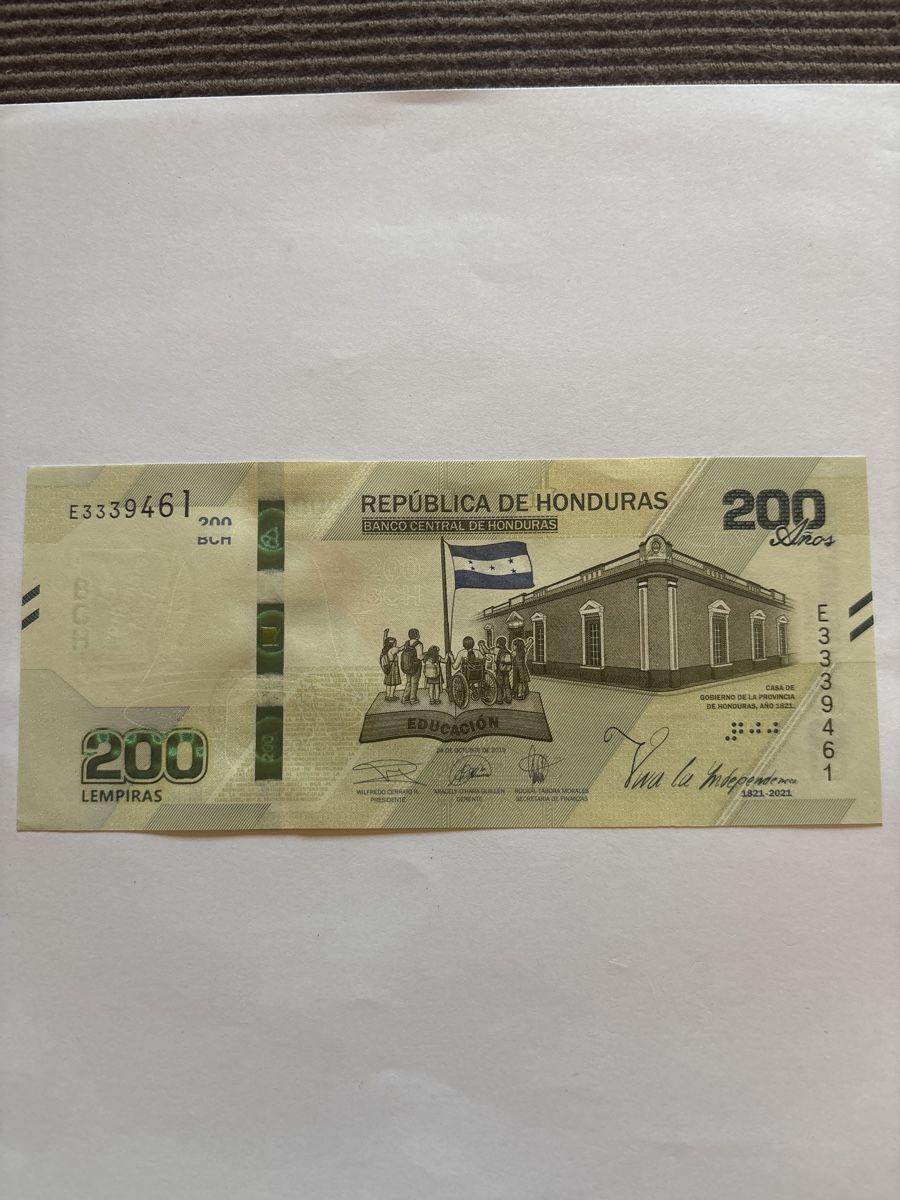Banconote: Honduras 200 Lempiras 2019 Banknote UNC – Nuovo (secondo la descrizione) da Möhlin venduto da Don_Papa 1