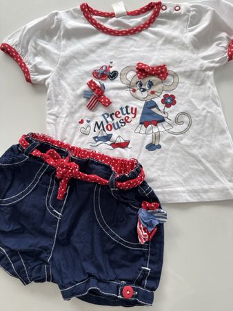Sommer Set Gr. 80 - Shirt + Shorts - Top Zustand!
