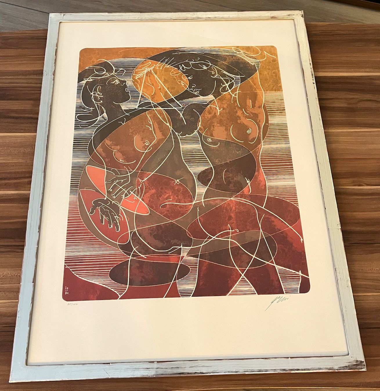 Grafiken & Lithographien: Hans Erni Original Litho "Bacchanale" 85/150 Handsigniert – Gebraucht aus Arch von ZEITFELS