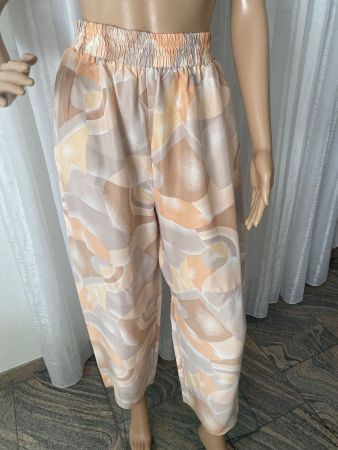 100% Seide - edle/leichte Sommerhose, pastell, 36