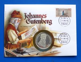 1 Unze / 1oz fine silver 999.9 - Joh.GUTENBERG +1468 (525J.)