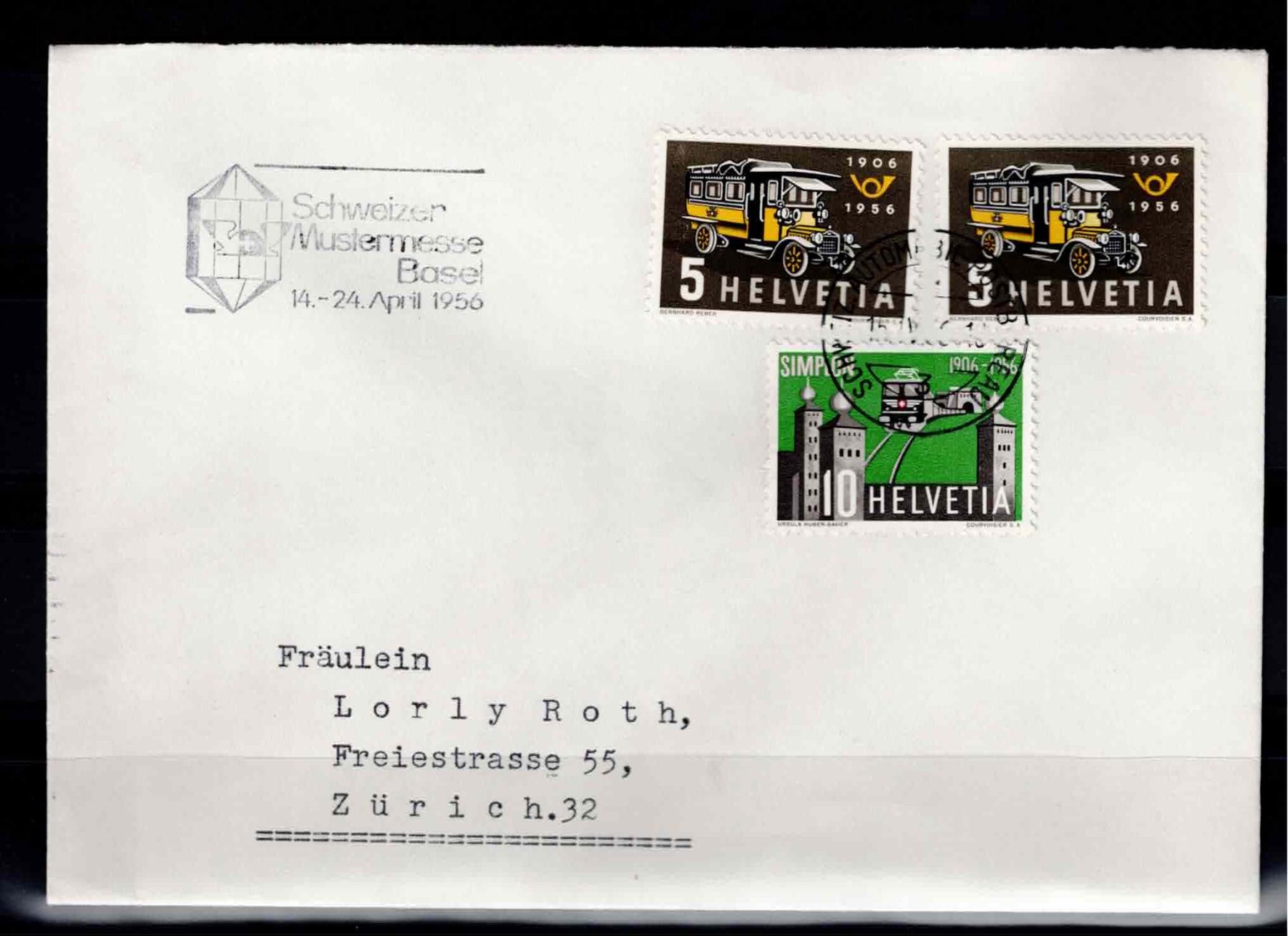 Tutti i francobolli: Schweiz  Brief 1956 – Usato da Koblenz venduto da Markenhimmel