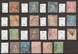 Lot Strubel Ausgaben ab Nr. 22A : KP 2450.--