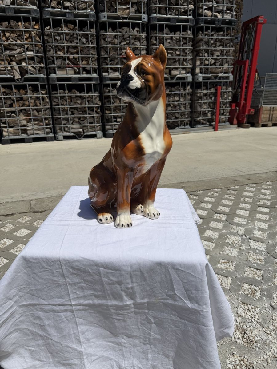 Statuette: Chien boxer en céramique  – Usato da Arnex-sur-Orbe venduto da Tutu1037 1