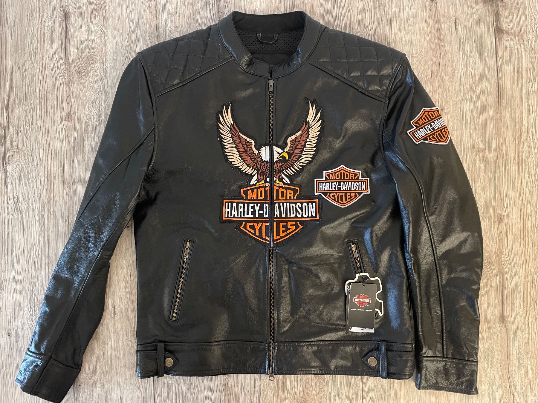 Harley-Davidson Giacche: Neue Harley Davidson Lederjacke Gr. M – Nuovo e nell'imballaggio originale da Ins venduto da creamo1
