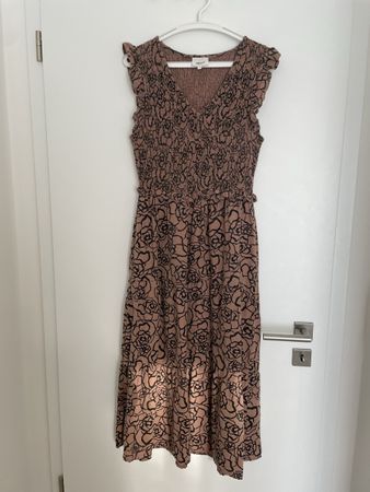 Maxikleid aus gemischtem Leinen Gr. 38