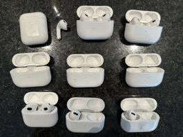 AirPods Konvolut – 9 Ladecases & 11 Hörer – ungetestet