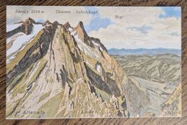 Säntis, Thürme, Gasthaus suf Schöfler mit Stempel
