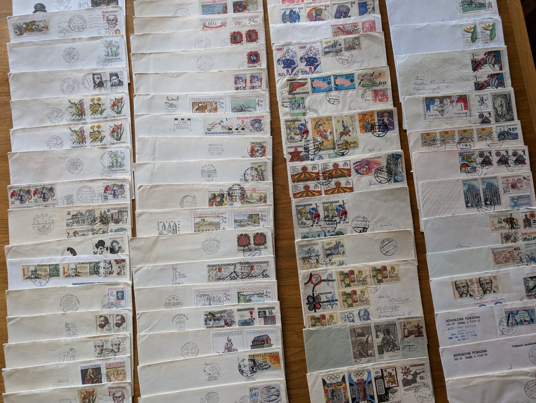 Couverts & Versandtaschen: 42 FDC und 29 Briefcouverts Ceskoslovensko nach CH – Gebraucht aus Steinmaur von compura49 2