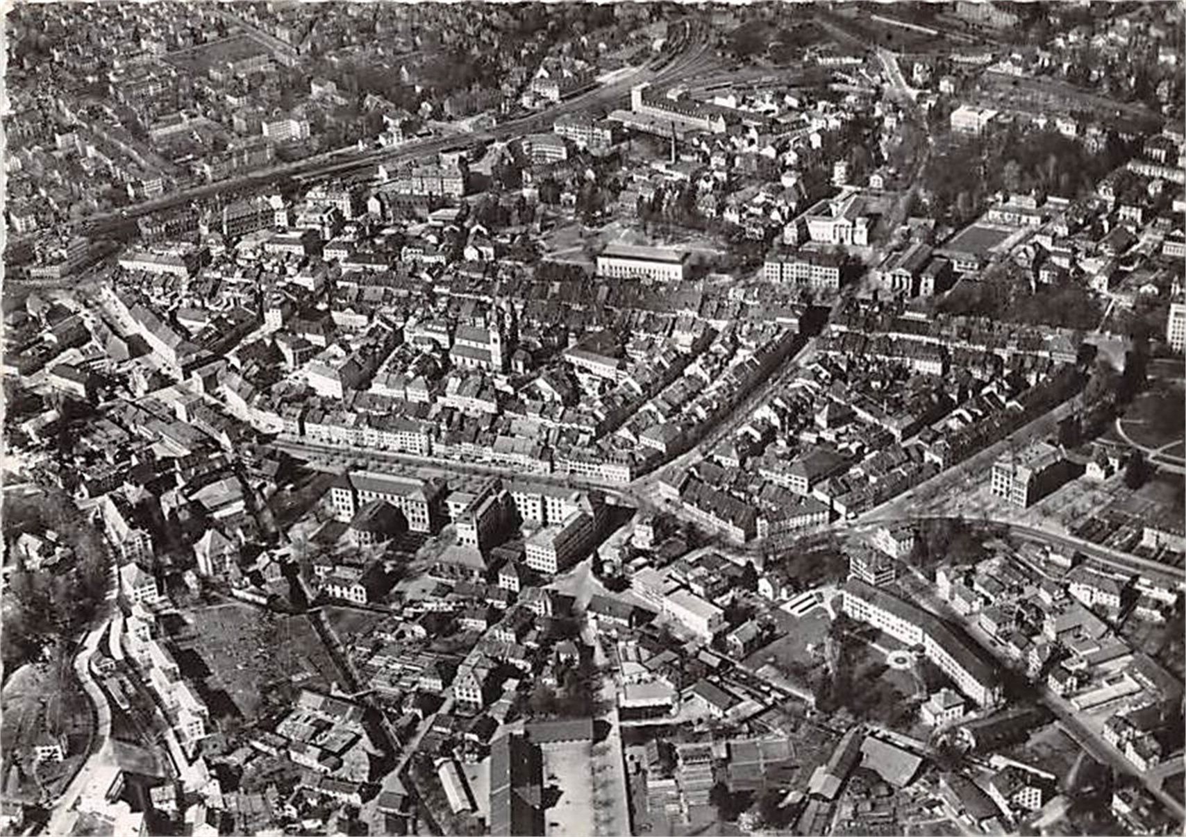 Ansichtskarten: Winterthur, Fliegeraufnahme – Gebraucht aus Ottikon b.Kemptth. von Neptun1974