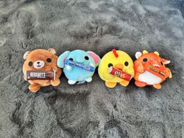 Plüschtiere mit Süssigkeiten, Set 4 Stk.