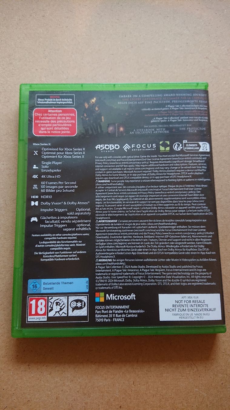 Spiele: A Plague Tale Collection Xbox Series X  – Gebraucht aus Chur von FreakofRarity 1