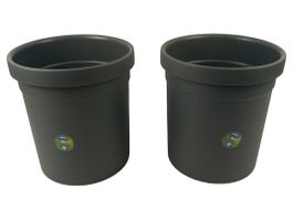 ROTHO Papierkorb Basic 10 Liter grau, 2 Stück
