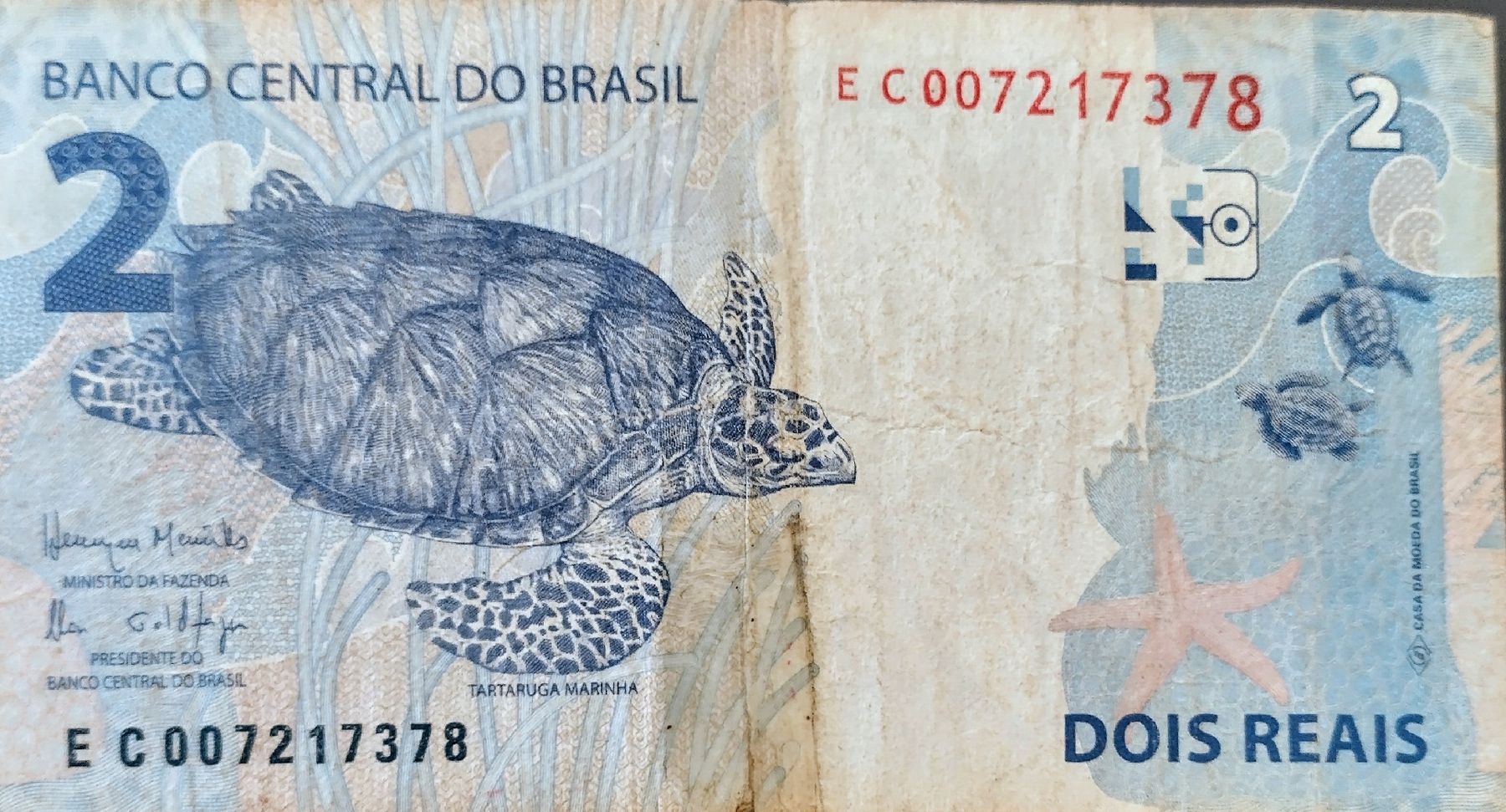 Banconote: Brasilianische 2-Reais-Banknote 2010 – Usato da Steinhausen venduto da MuRaTo 1