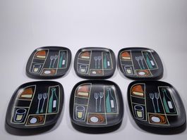 6 Vintage Fondue Teller - Super nice!