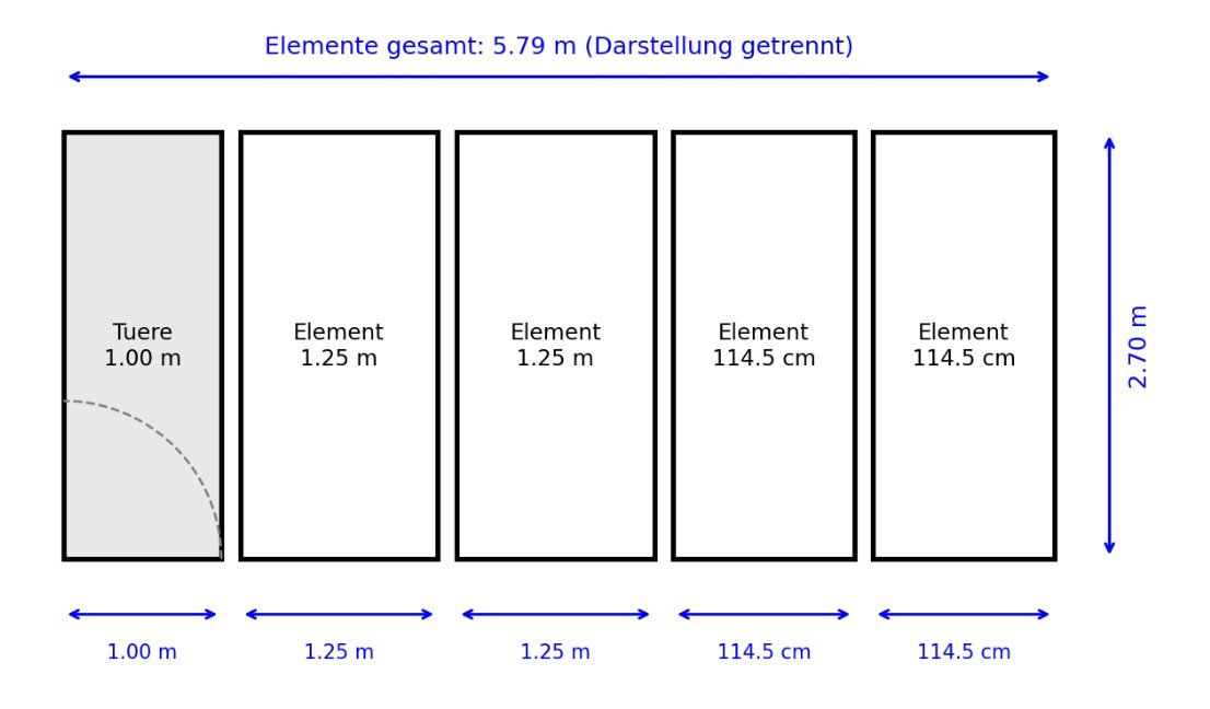 Paraventi: 5x Trennwandelemente Metall & Glas – Usato da Geuensee venduto da Hopppe 3