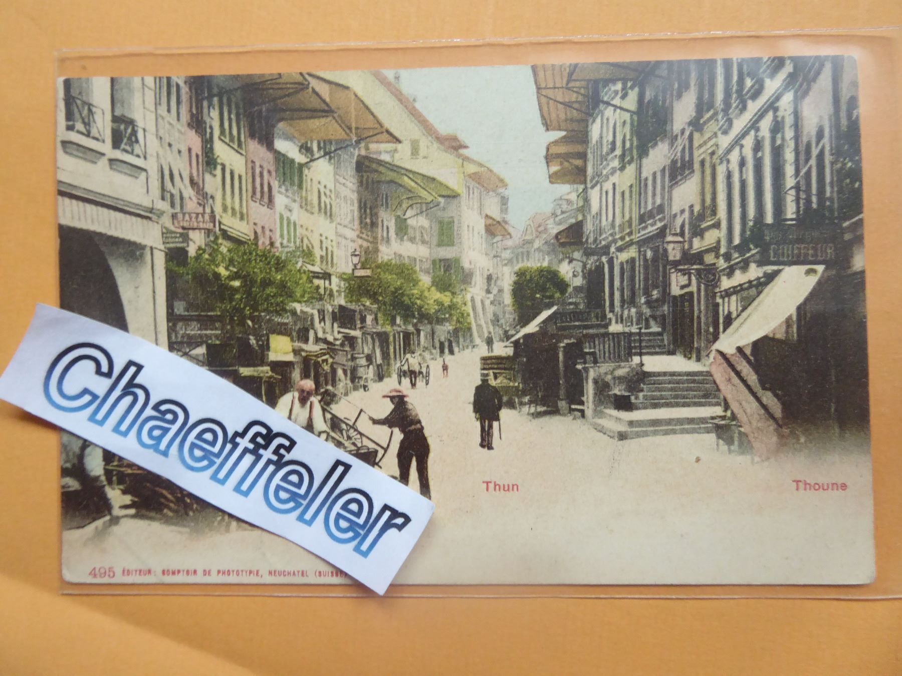Cartoline postali: 1901  Thun  /  Thoune – Usato da Zürich venduto da Chaeffeler