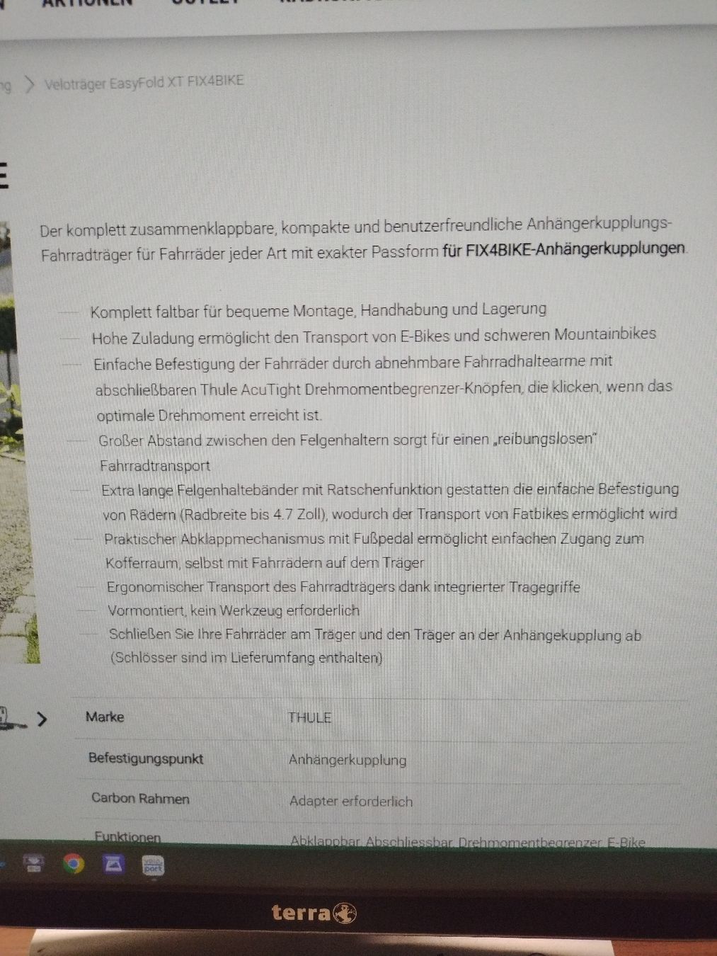 Valigie: Thule Heckträger 2 e-Bike – Nuovo e nell'imballaggio originale da Niederscherli venduto da VeneraR 5