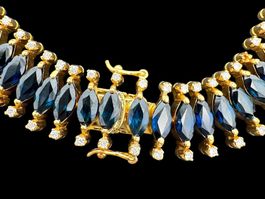 Saphir 14.6c Armband Diamanten 0.8c 18k Länge 18cm *S1840