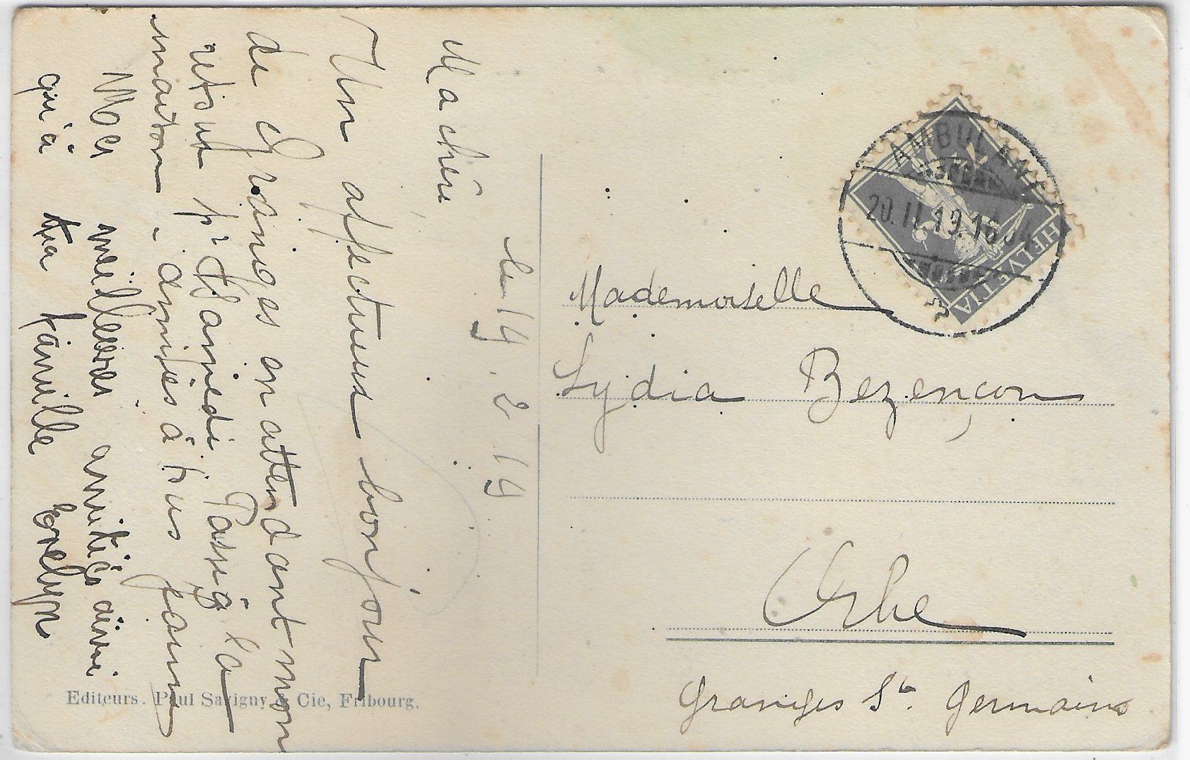 Cartoline postali: Granges - C. Terrin Tapissier – Usato da Ettingen venduto da Kartenplanet 1