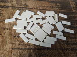 lego 63864 lot de 40 pièces White Tile 1 x 3 