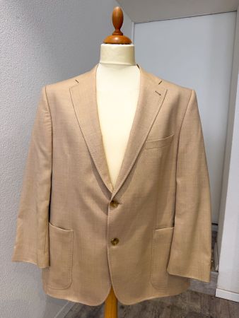 BÄUMLER Herren Sakko – Beige/Sand – Reine Schurwolle Gr. 54
