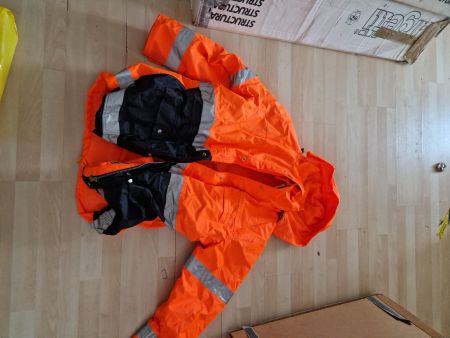 Warnschutzjacke orange schwarz Grösse 2XL neu