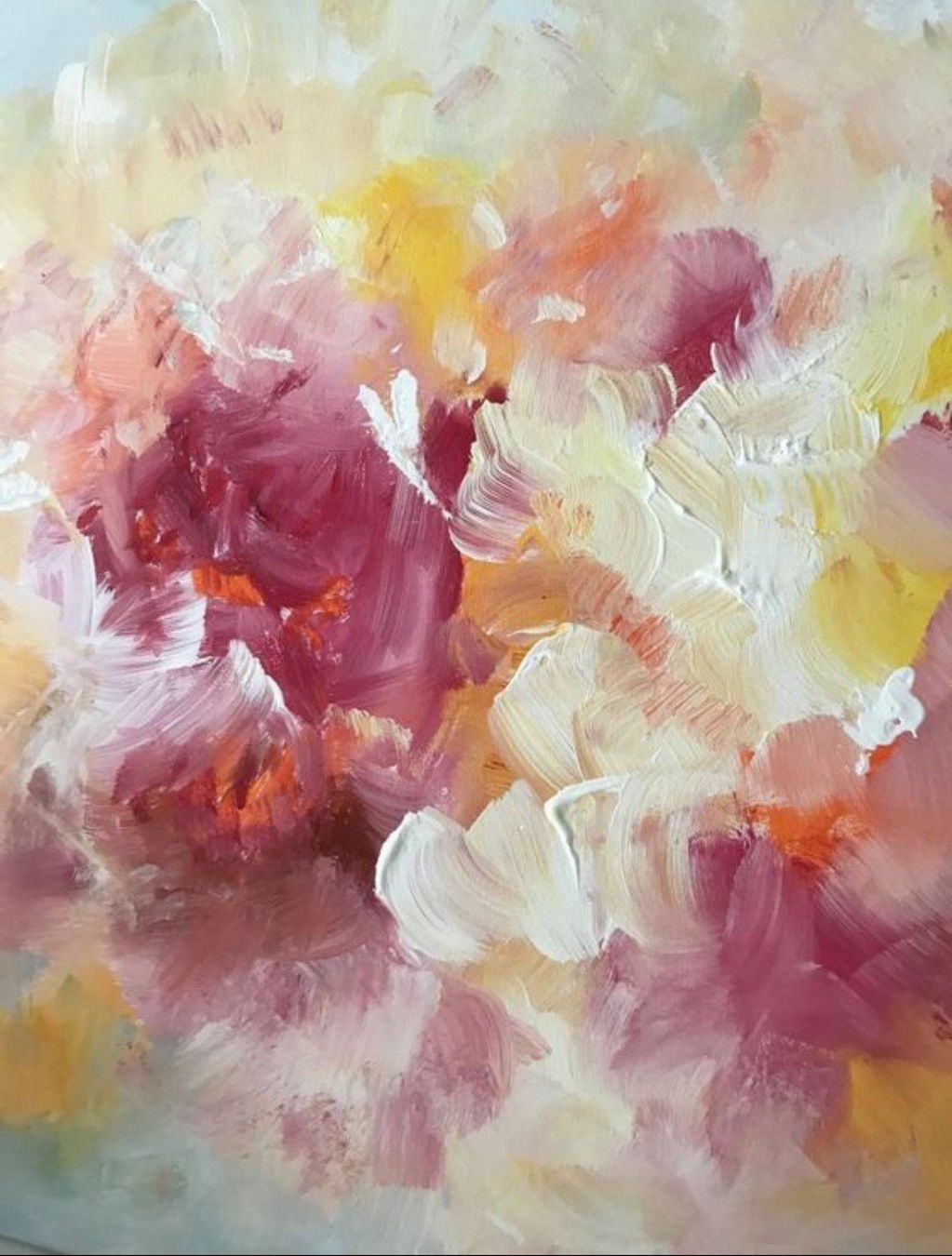 Tableaux: Schönes Acryl-Gemälde mit abstraktem Blumenmuster – Neuf (Voir description) à Adliswil par Vimovi 2