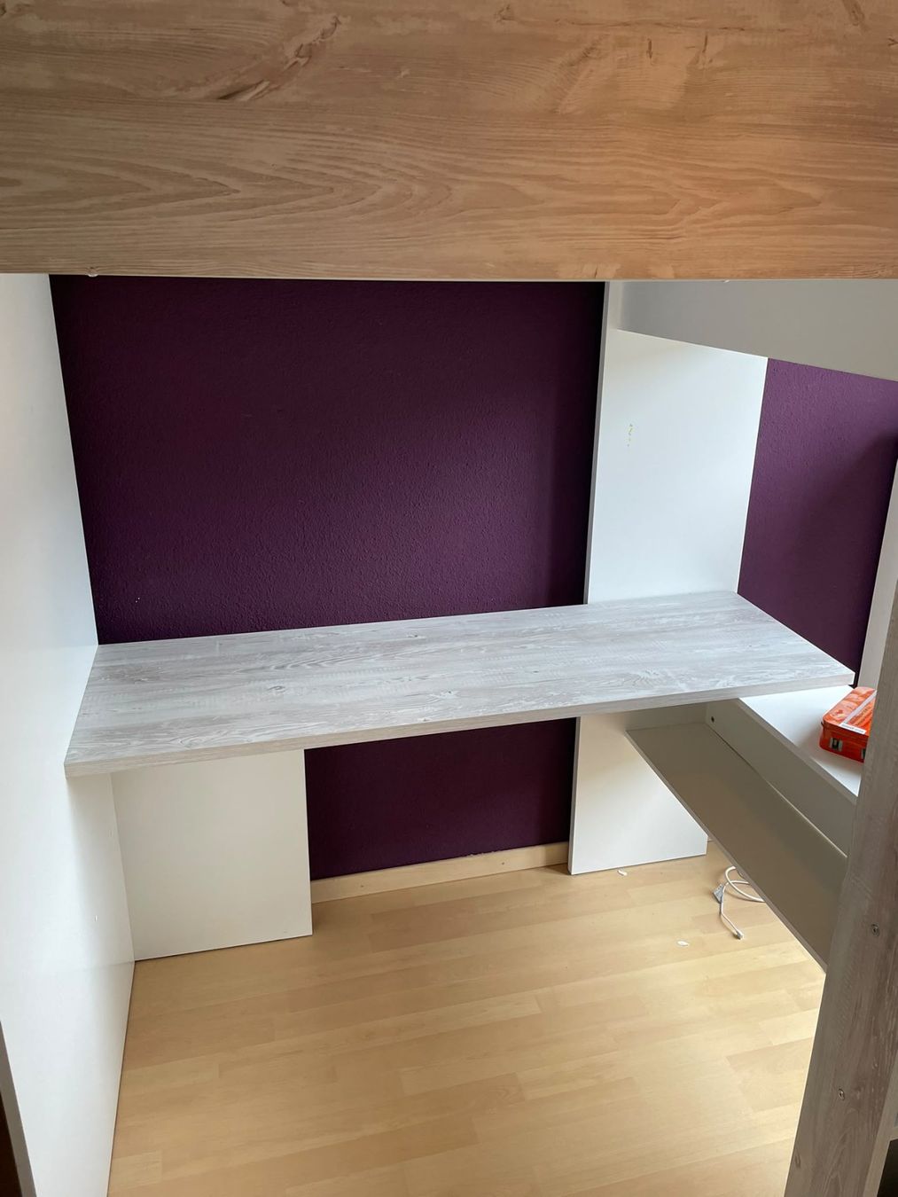 Lit mezzanine avec bureau, petite armoire et matelas inclus (Gebraucht ...